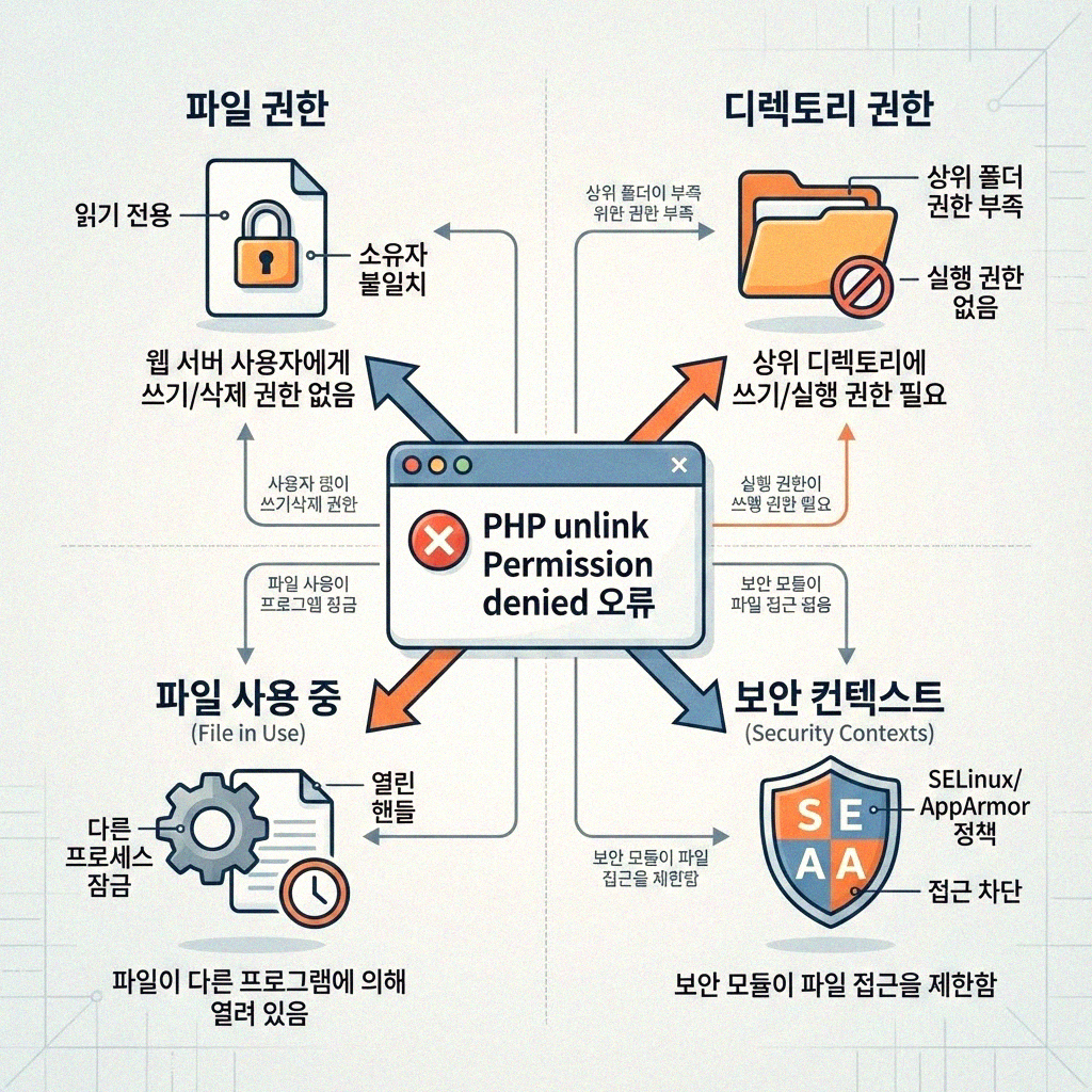 PHP unlink Permission denied 오류, 이렇게 해결했어요